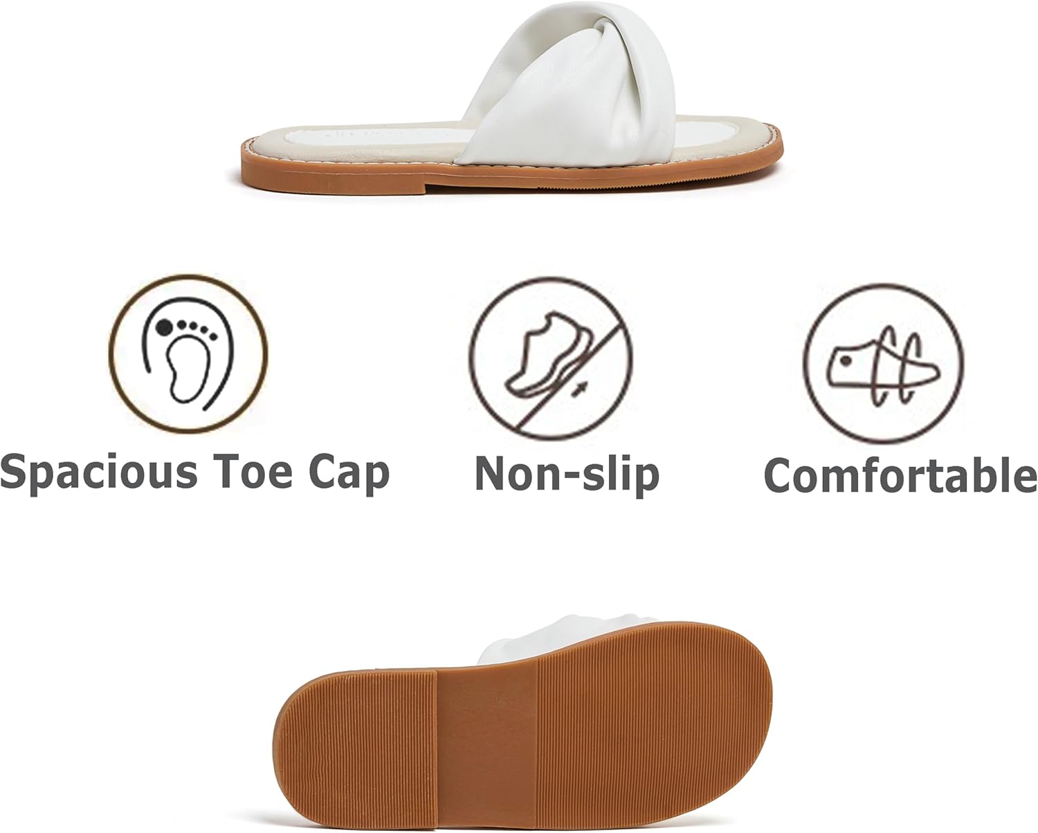 THEE BRON Girls Cute Slip-On Slippers Stylish Sandals for Toddlers & Kids