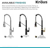 Vista 9 de KRAUS Allyn KPF-4110BBMB - Grifo de cocina de 2 funciones de estilo comercial en latón cepillado sin manchas/negro mate, KPF-4110BBMB