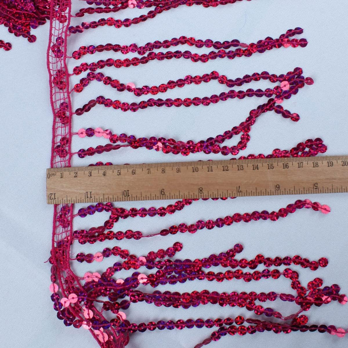 6.5 Yards Sequins Tassel Trim 15cm Wide Fringe Trim Lace Trim Ribbon for Sewing DIY Craft Latin Dress Costume Decor,Royal Blue,20cm