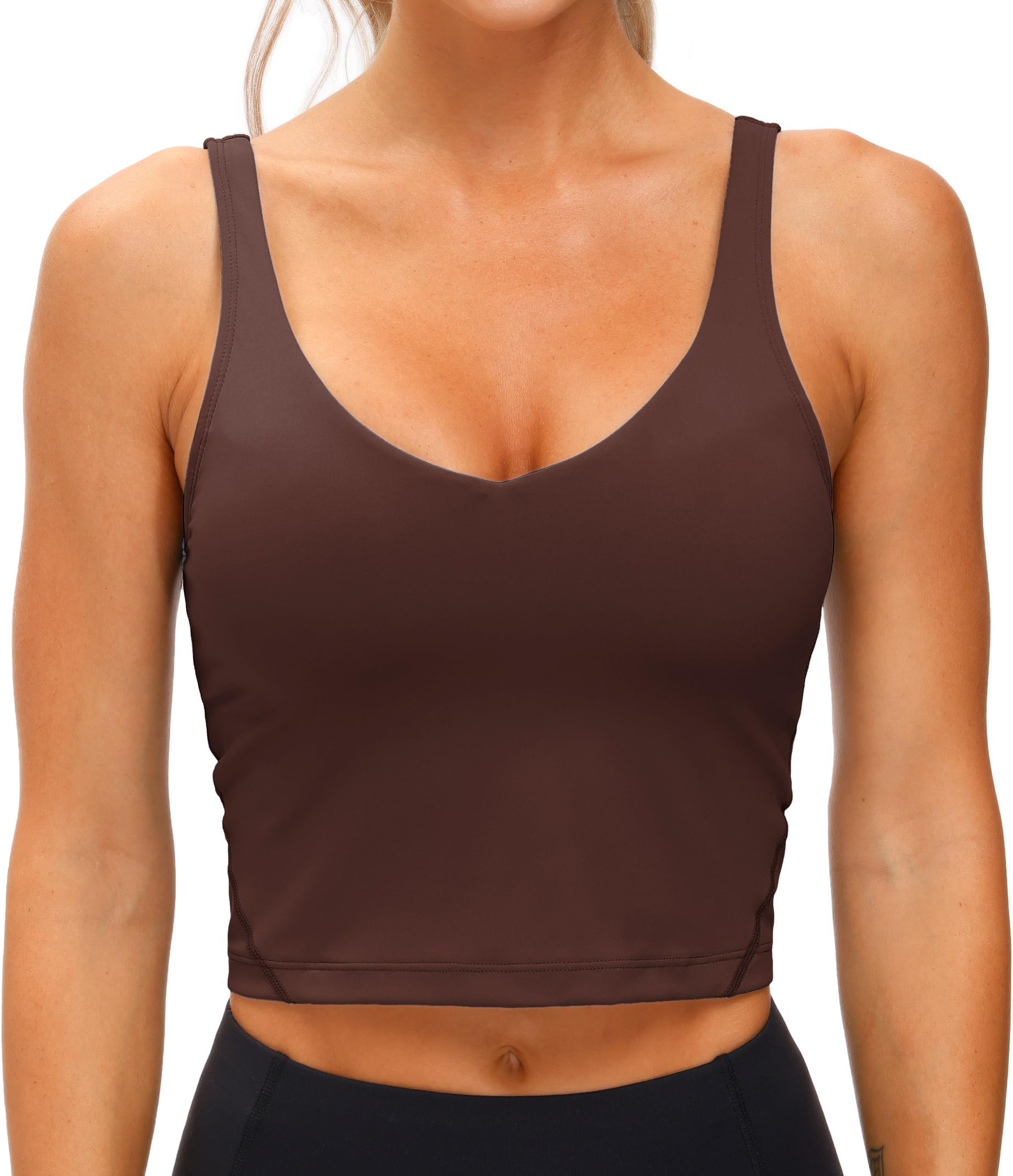 Womens' Sports Bra Longline Wirefree Padded with Medium Support