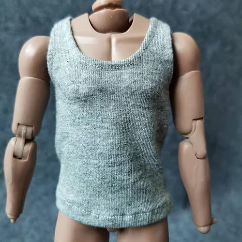 Miniatura 6 de SSbeauty M Camiseta a escala personalizada de 1/6, chaleco sin mangas, para figura de acción masculina y femenina de 12 pulgadas, juguete de muñeca,