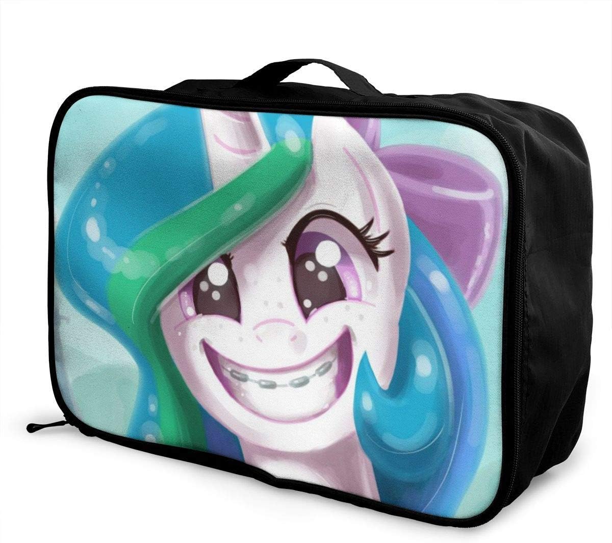 My Little Pony Travel Lage Duffel Bag Lightweight Suitcase Portable Bags for Women Men Kids Waterproof Large Bapa Caity