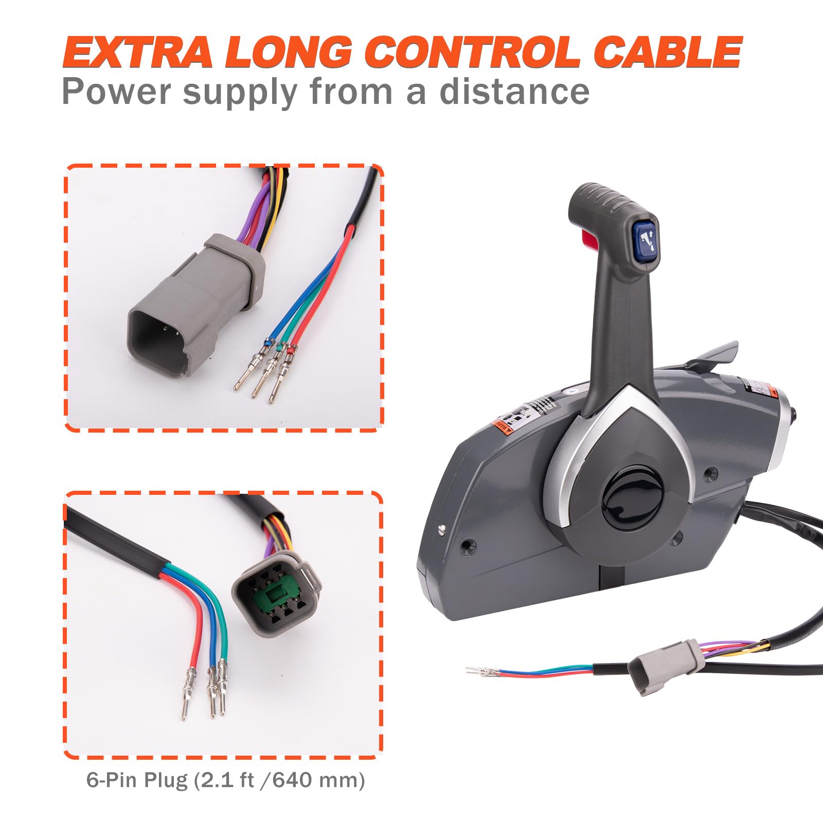 Außenbord-Fernbedienungsbox Drosselklappe für BRP Johnson Evinrude 5006180 Side Mount Boat Remote Control Box
