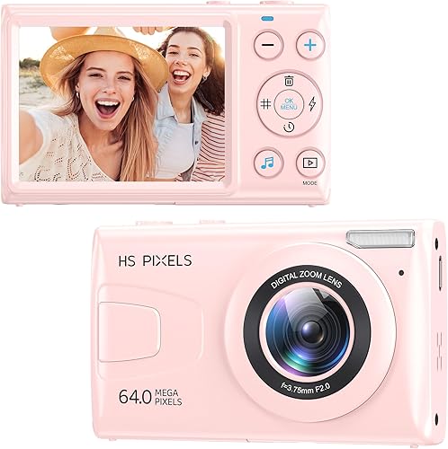 Cámara digital, cámara 4K para niños, para fotografía, reproductor de MP3 de 64 MP para YouTube, pantalla IPS de 2.8 pulgadas, enfoque automático, disponible en Yaxa Costa Rica