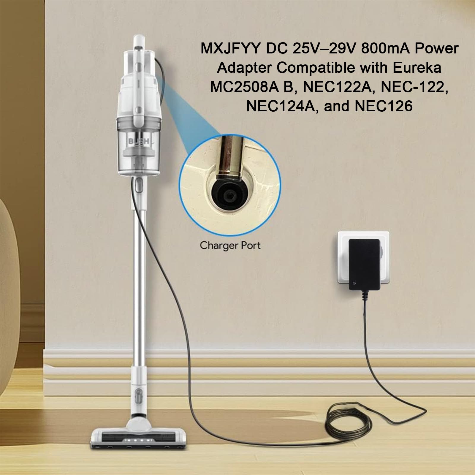 Caricabatterie CA/CC 25V-29V MC2805A-V MC2508A-B per Grundig VCP 3930 GMS3060 Midea MC2805B-V, Beko MC2805A-V Nilfisk, Dixietree 14,4W PSE50357 MC2805A-B MCS2021WB, Eureka NEC380 NEC185