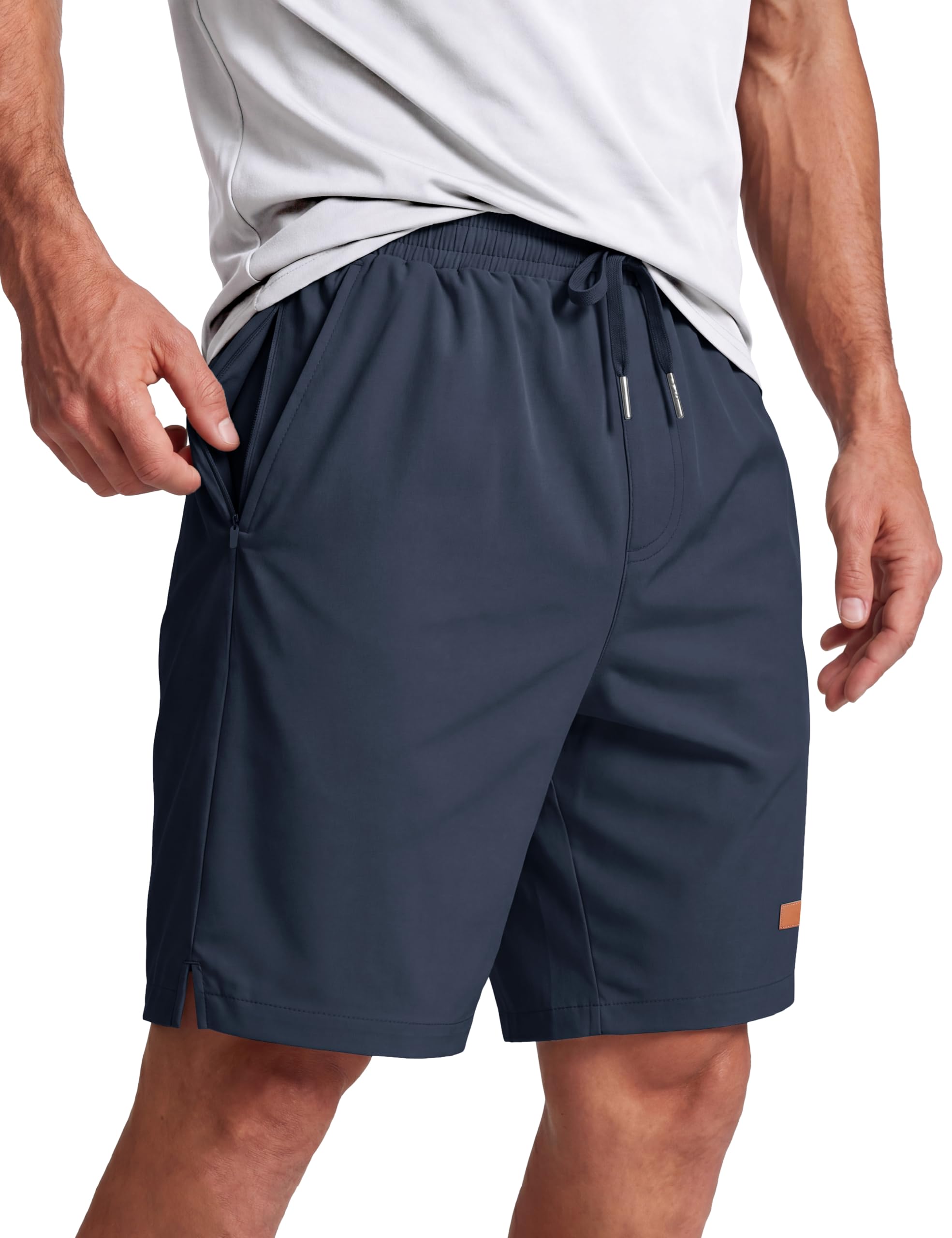 TACVASEN Kurze Hosen Herren Leichte Sommer Shorts Schnelltrocknend Bermuda Shorts Herren mit Reißverschlusstaschen