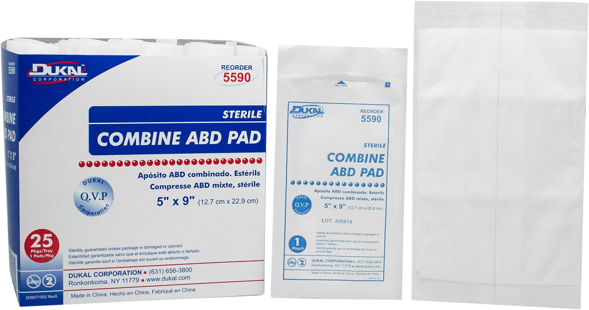 5" X 9" Sterile ABD Pad - 25 Pads