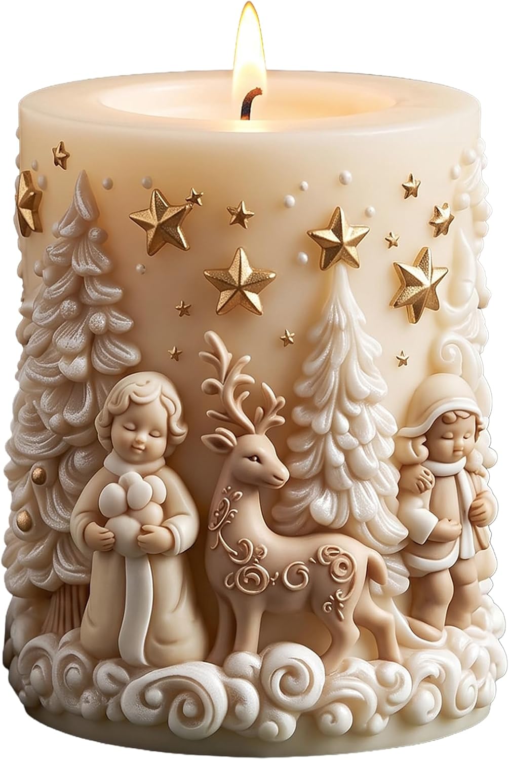 Christmas Reindeer Candle Mold Christmas Tree Candle Silicone Molds