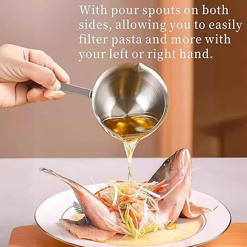 Miniatura 3 de Calentador de mantequilla de acero inoxidable, mini olla para derretir mantequilla con doble boquilla de vertido, cacerola pequeña para leche para