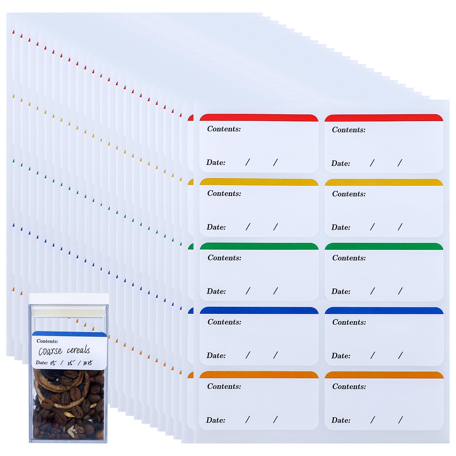 Bemkoo Removable Food Labels Stickers, Labels For Organizing Storage Bin, No