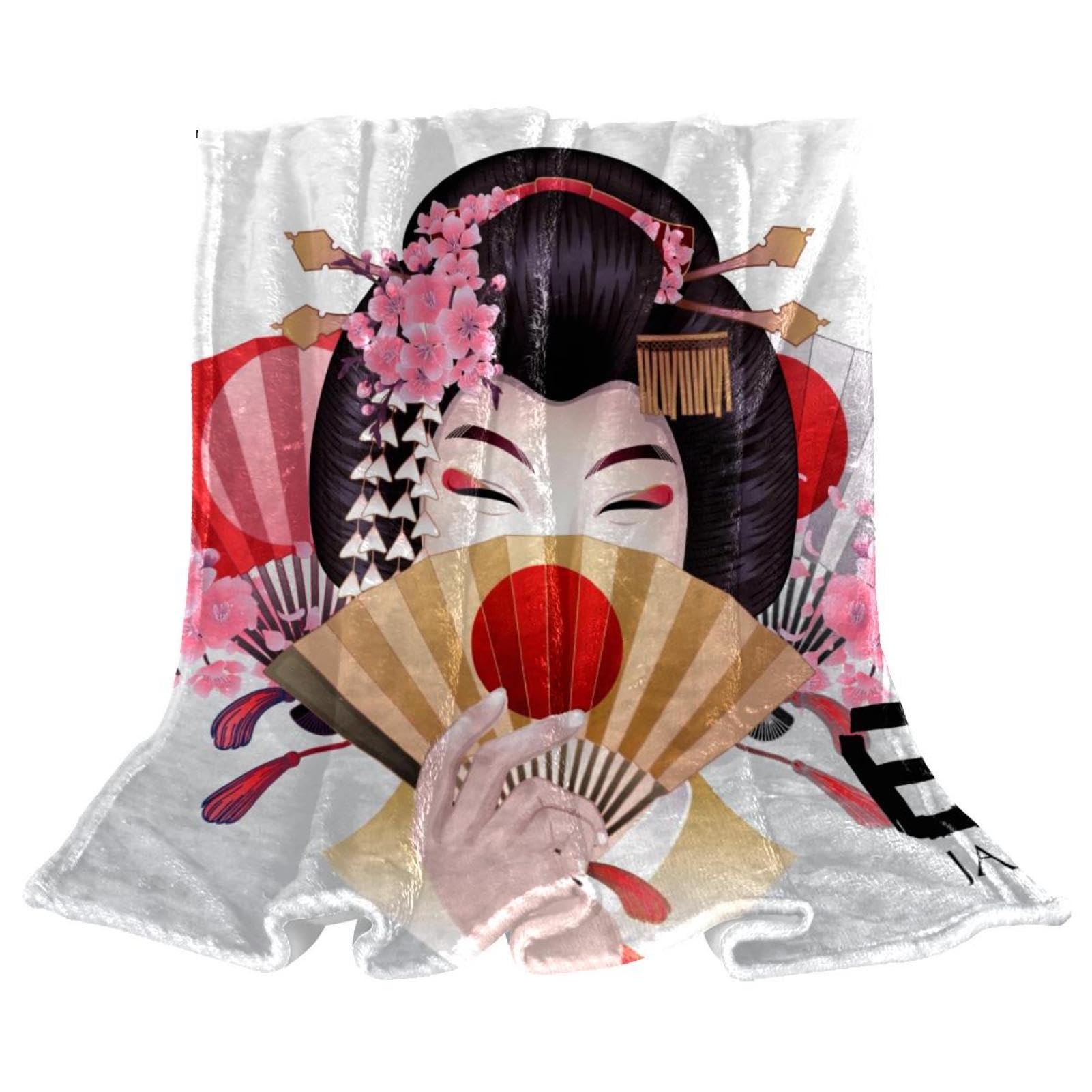 Couverture polaire femme japonaise de lit chaud 150x200cm grand plaid canapé salon et bureau