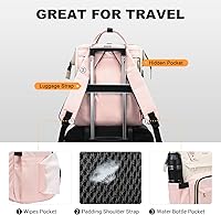 Vista 4 de LOVEVOOK Laptop Backpack for Women Fashion Business Computer Backpacks Travel Bags Purse Doctor Nurse Work Backpack with USB Port, Fits 15.6-Inch