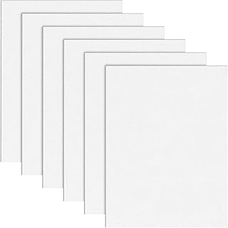 Hiceeden 6 Pack ABS Plastic Sheet 12" x 16" x 0.06", White Flexible Plastic Sheets, Moldable Than Acrylic Sheet, ABS Sheets for DIY Crafts, Projects, Home Decor, Two-Sided (Smooth & Textured Finish)