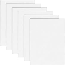 Hiceeden 6 Pack ABS Plastic Sheet 12" x 16" x 0.06", White Flexible Plastic Sheets, Moldable Than Acrylic Sheet, ABS Sheets for DIY Crafts, Projects, Home Decor, Two-Sided (Smooth & Textured Finish)