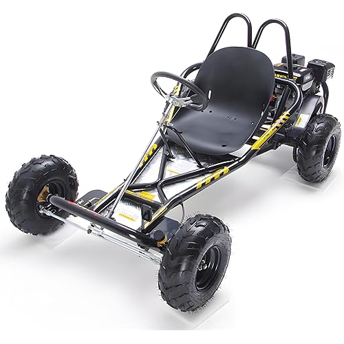 212cc Gas Off-Road Go Kart, 4-Stroke 7.5HP, 6" Racing Tires, Chain Drive w/Dry Clutch, Hydraulic Disc Brake, Steel Frame, 330-lb Max Load — Off-Road/Private Property, Not Street-Legal