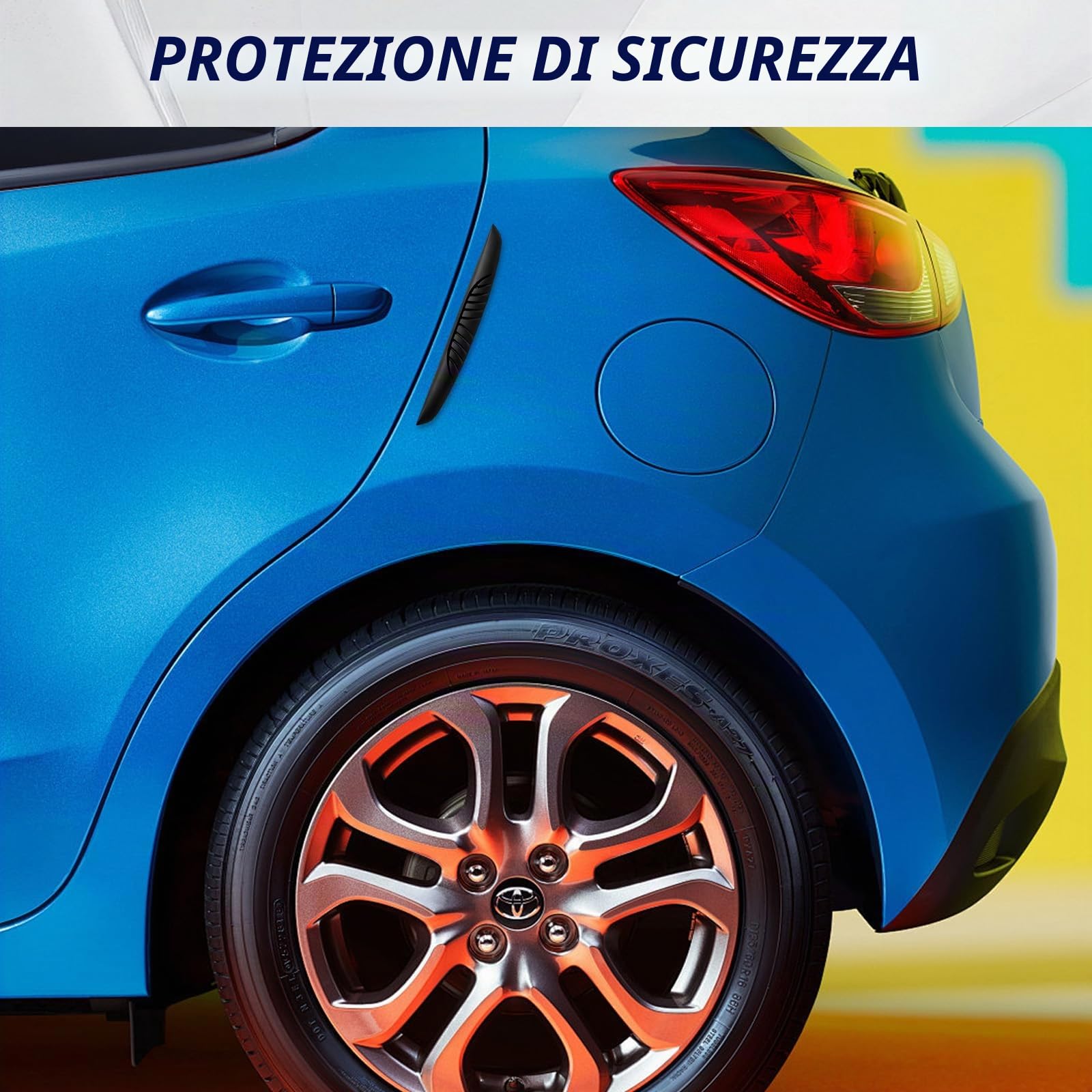 10 Pezzi Paracolpi Auto, Paraurti Anteriore Protezione Paraurti Auto Profili In Gomma Adesivi Per Carrozzeria Auto Protezione Paraurti Posteriore，Nero (2 Taglie)
