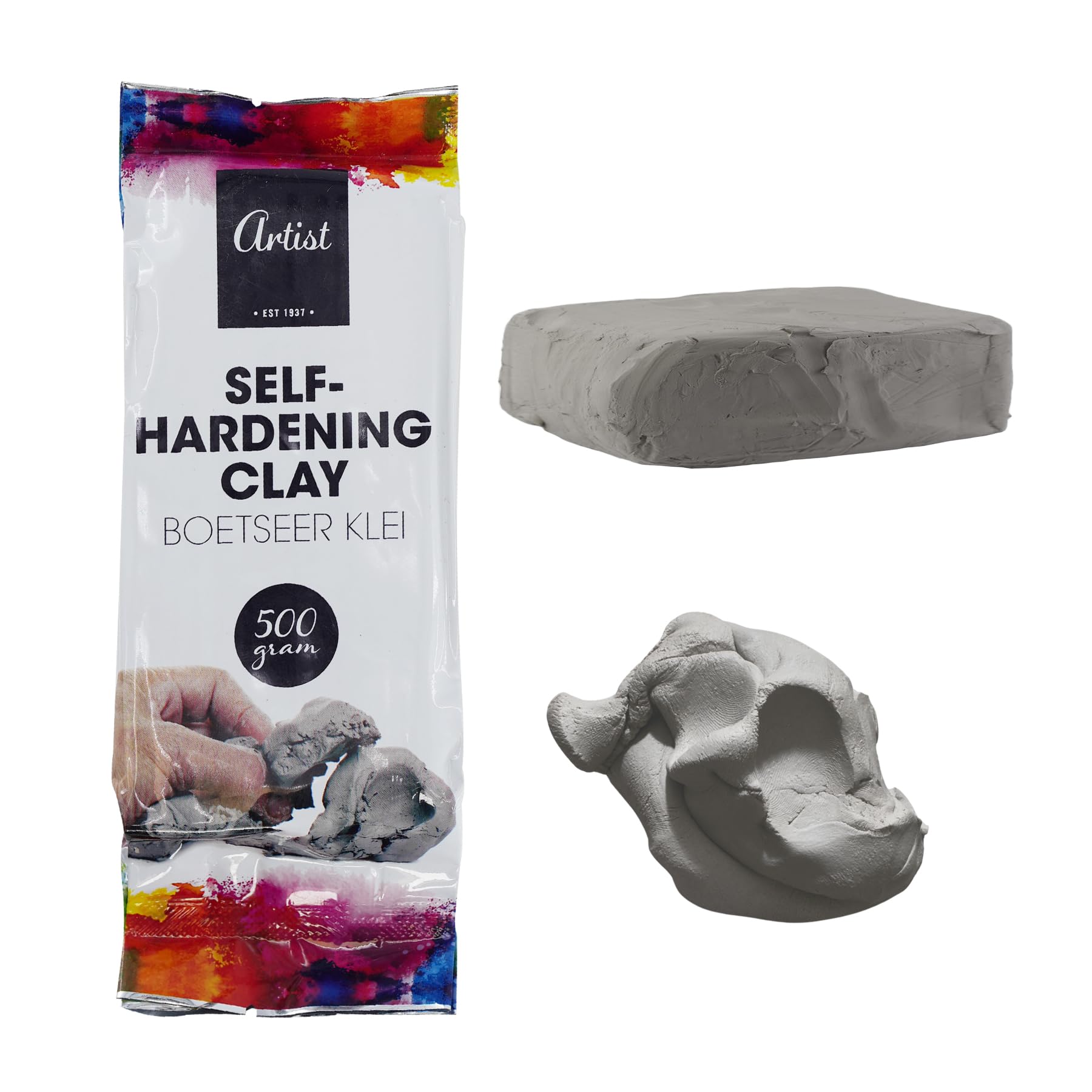 Air Drying Modelling Sculpting Clay for Art & Craft in Grey Self Hardening 500gm