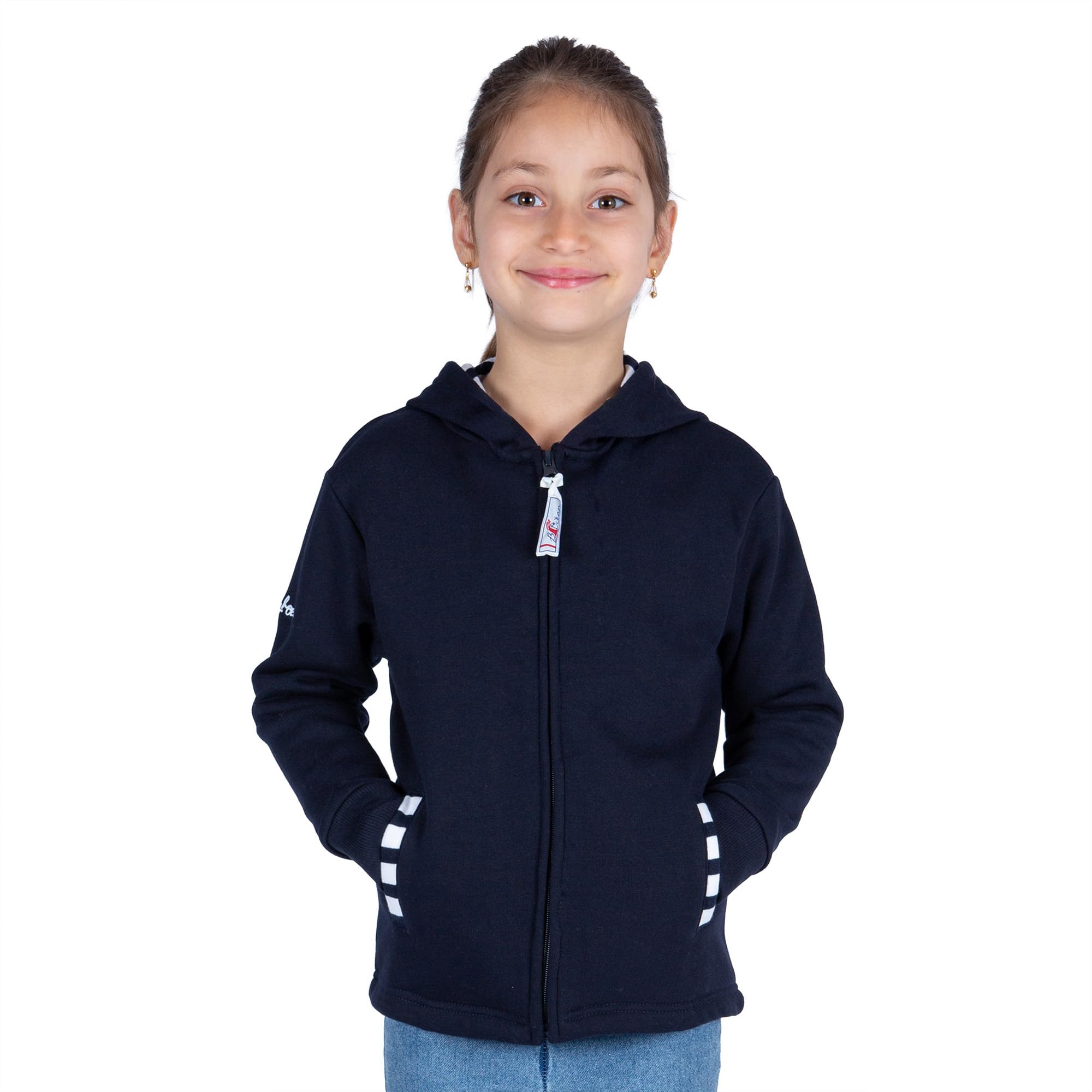 Breizh Ocean - Veste Moleton avec Capuche pour Enfant/bébé MAEL ENFANT - Du 1 an au 14 ans