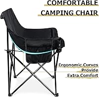 Vista 5 de Leonyo Sillas plegables de campamento, sillas portátiles para exteriores para adultos con bolsa de transporte para pesca al aire libre, senderismo