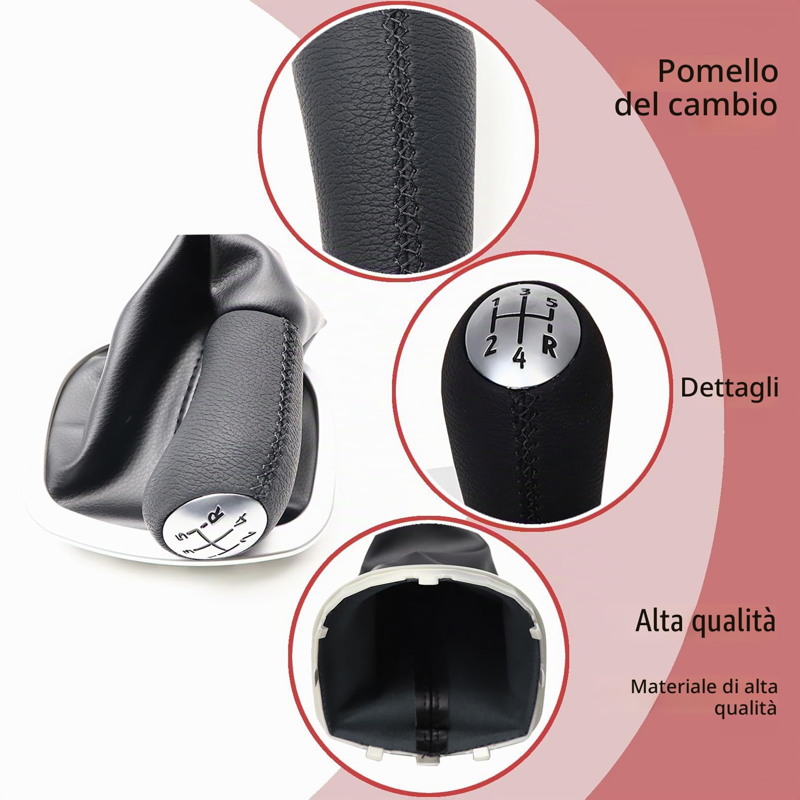 Pomello del cambio a 5 marce per Clio 3 Laguna 2 con manicotto del cambio per 8200379961 8200393246 Clio III Pomello del cambio Sandero