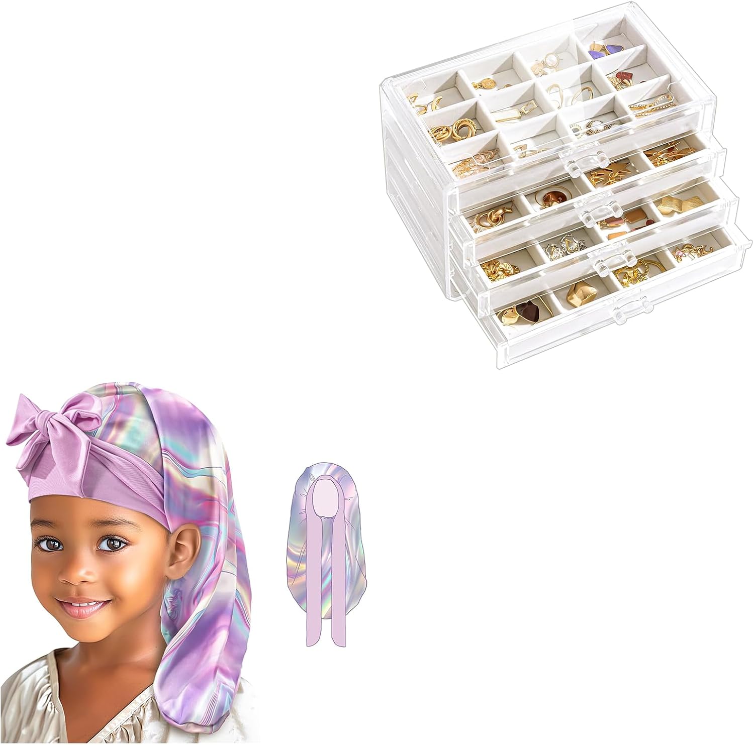 Lolalet Jewelry Box Bundle With Kids Bonnet