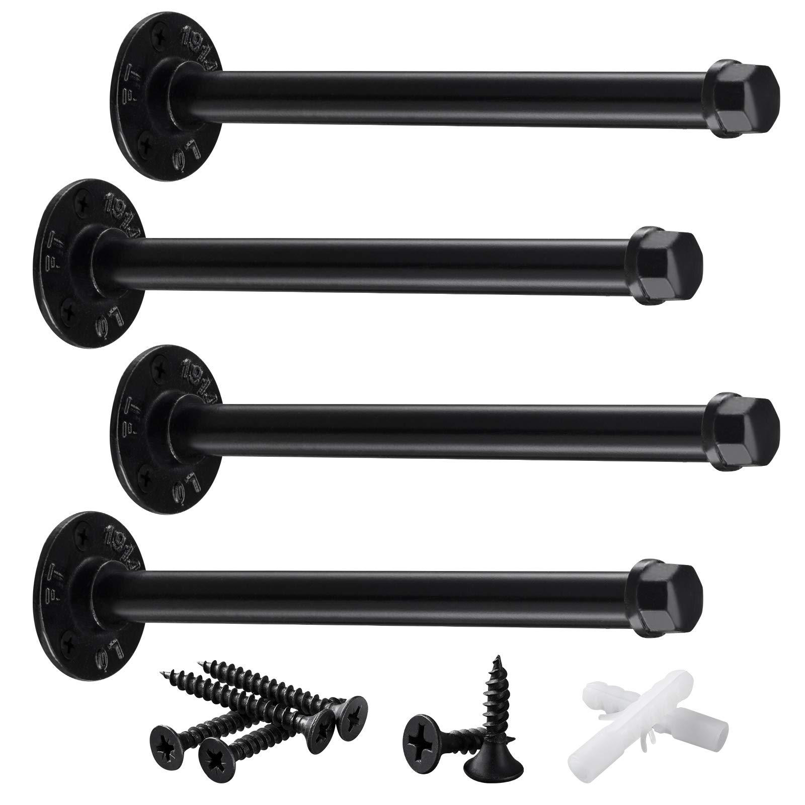 Black Iron Pipe Shelves Decor For You