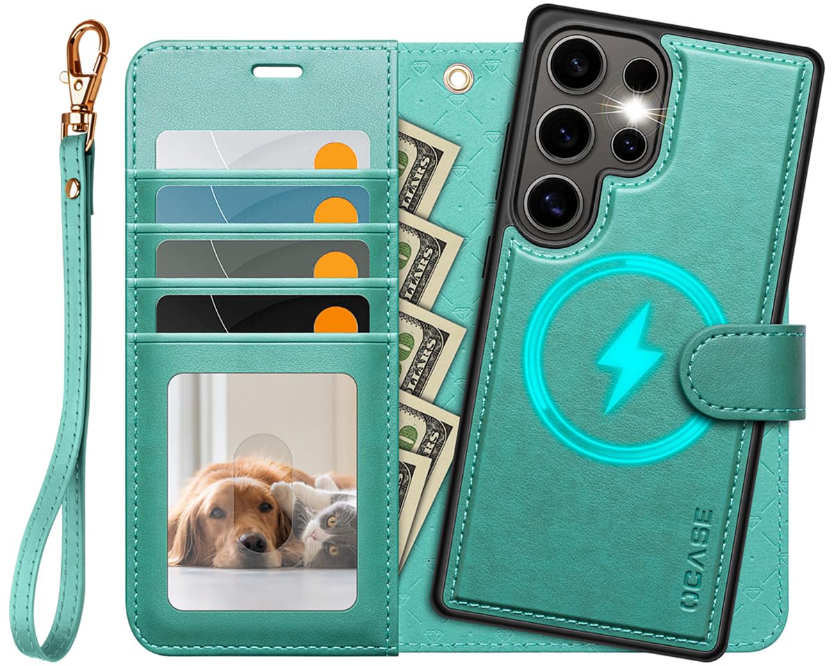 OCASE for Samsung Galaxy S25 Ultra Detachable Wallet Case with Card Holder, [2 in 1] PU Leather Flip Folio Case with RFID Blocking Stand Wrist Strap