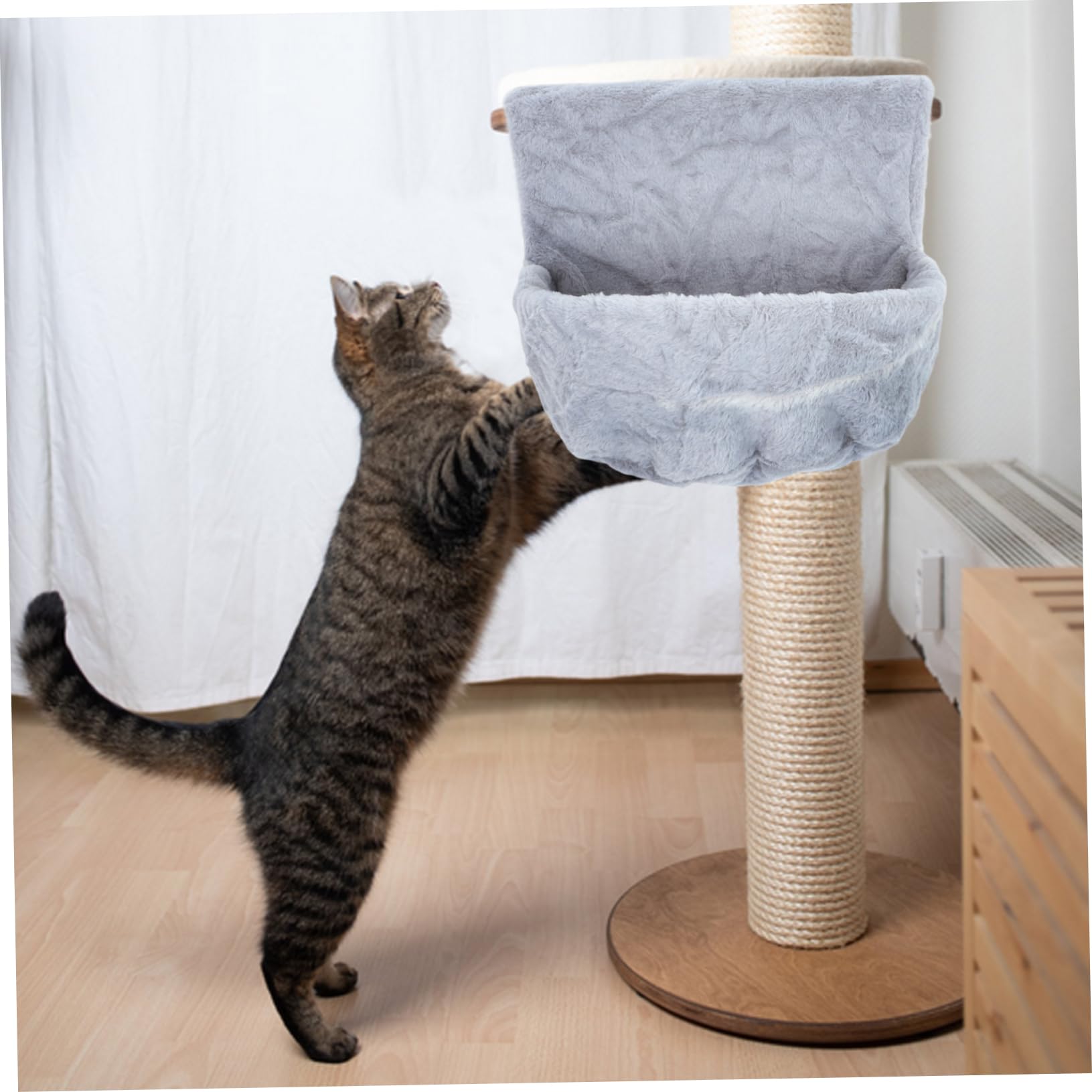 COLLBATH Amaca per Gatto da Appendere alla Finestra Peluche Caldo Pieghevole Pratica e Versatile per Ambienti Interni Nelle Stagioni Fredde