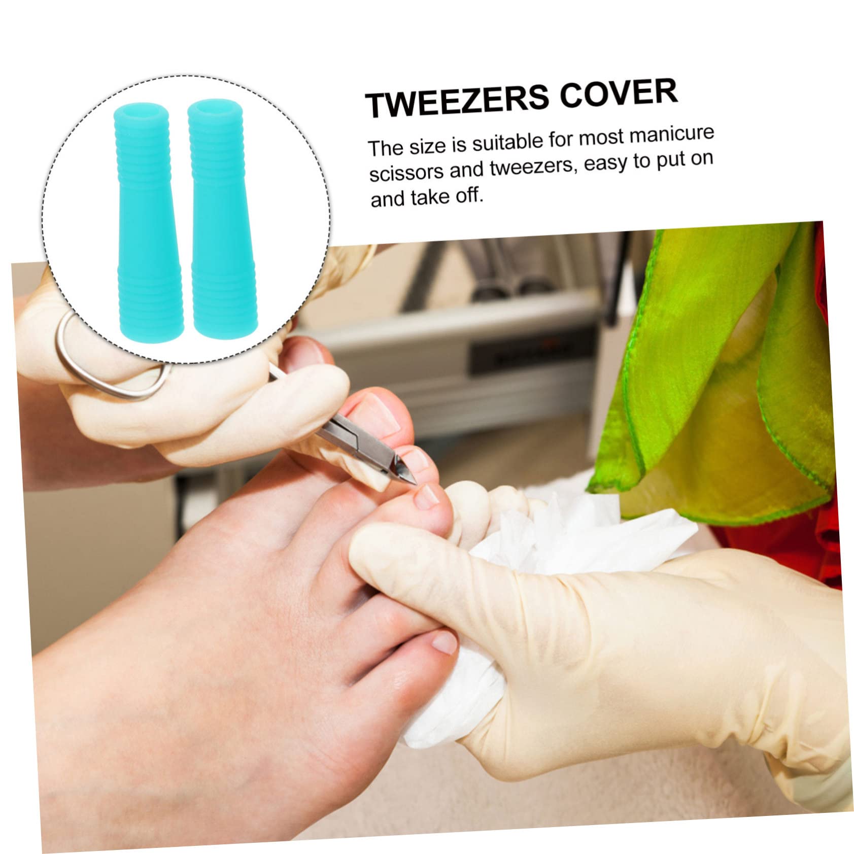 60 Pz Custodia Protettiva Per Cesoie Per Pelle Morta Copertura Del Manico Della Pinza Per Cuticole Copertura Del Manico Delle Forbici Per Cuticole Lama Gel Di Silice Manicure