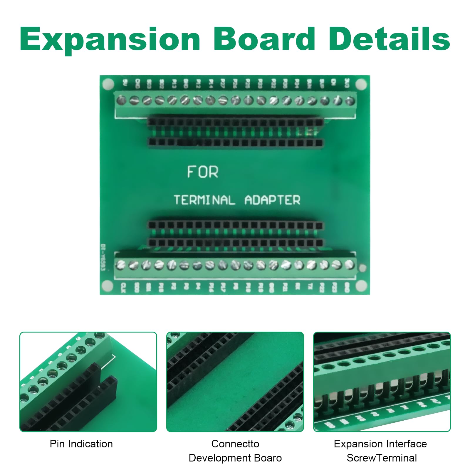 ESP32 Breakout Board Binghe 3 pezzo ESP32 Scheda di espansione GPIO 1 in 2 Spaziatura tra i pin 22,5 mm Compatibile con le schede di sviluppo ESP32 a 38 pin