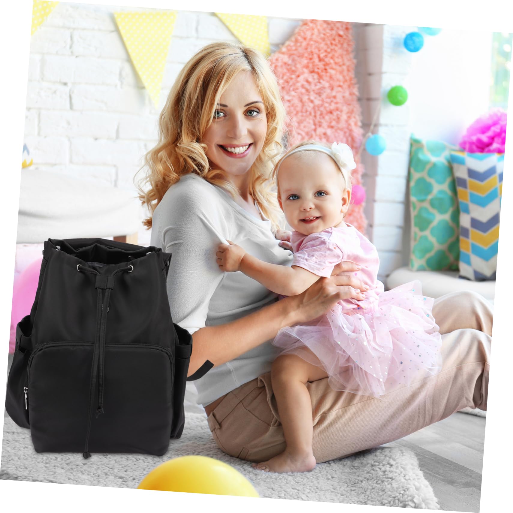 Organisieren Sie Die Bedürfnisse Des Babys Wickelrucksack Für Frauen Wickeltaschen Mit Kordelzug Multifunktional