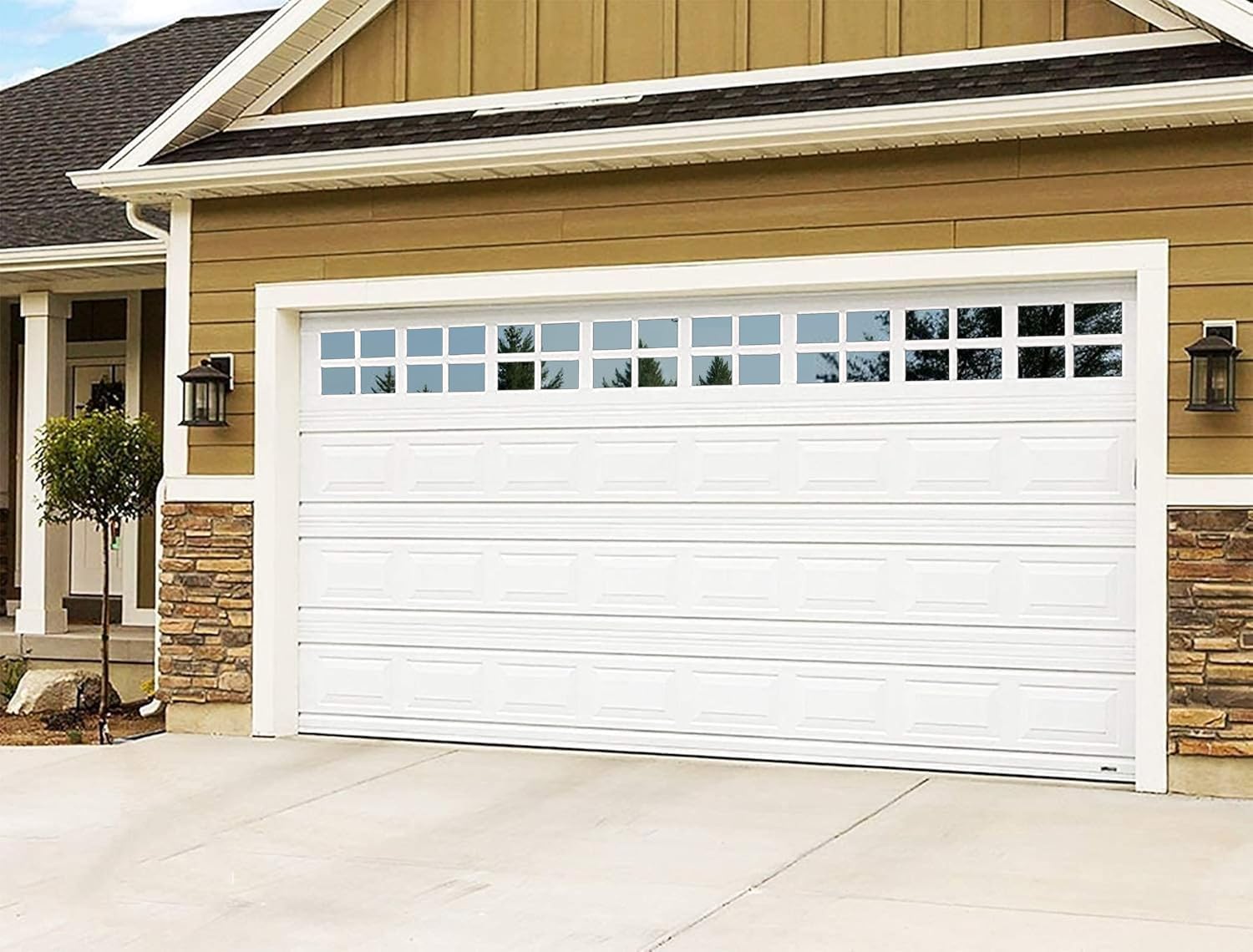 2 Car Garage Kits - 32 Pcs Household Easy Installation Magnetic Windows Panels for Car Garage Door Panes Fake Faux Magnetic Windows Hardware - Size 6.125" X 4"