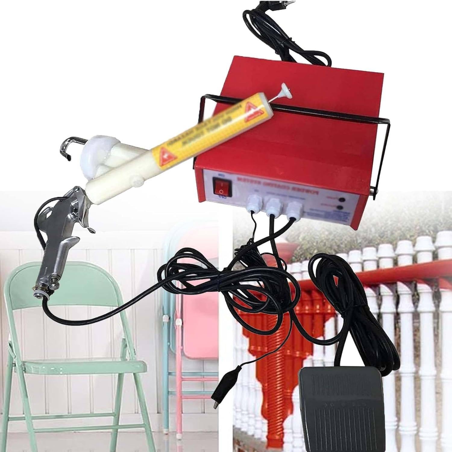 Pistola Pulverizadora, Pistola Pulverizadora Electrostática Portátil Para Pintura En Polvo, Kits De Recubrimiento Electrostático Para Máquina, Con Pistola Pulverizadora Con Interruptor De Pie