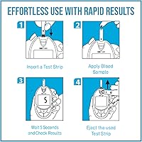 Vista 6 de ONE-CARE Glucose Monitoring System with Glucometer, 10 Test Strips, Lancing Device, 10 Lancets, and Carrying Case -Blood Sugar Testing Kit for