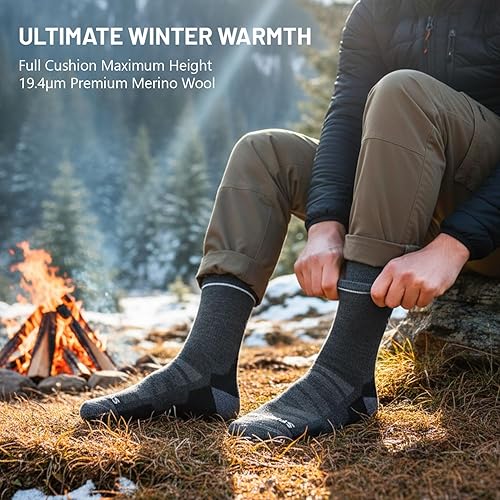 Miniatura 3 de Calcetines térmicos de lana merino para hombres y mujeres, calcetines gruesos de invierno para senderismo Antiampollas que absorben la humedad