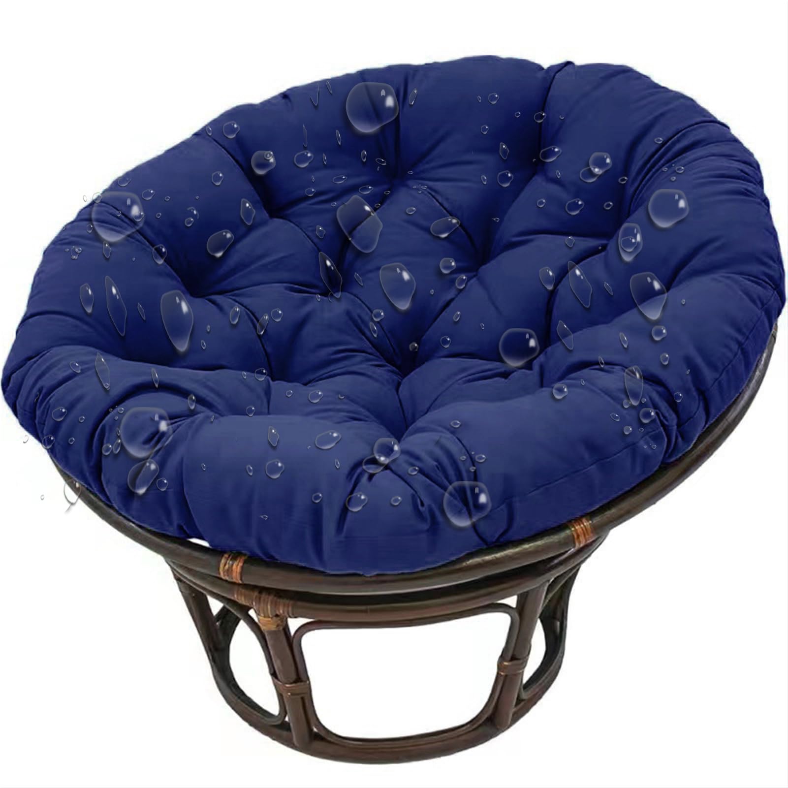 Aocase No03 Egg Chair Cushion Replacement, Papasan Round Chair Cushions Waterproof Soft Hanging Basket Swing Chair Cushion Comfortable Wicker Rocking Rattan Hammock Pad For Outdoor Patio Garden,,40*40Cm