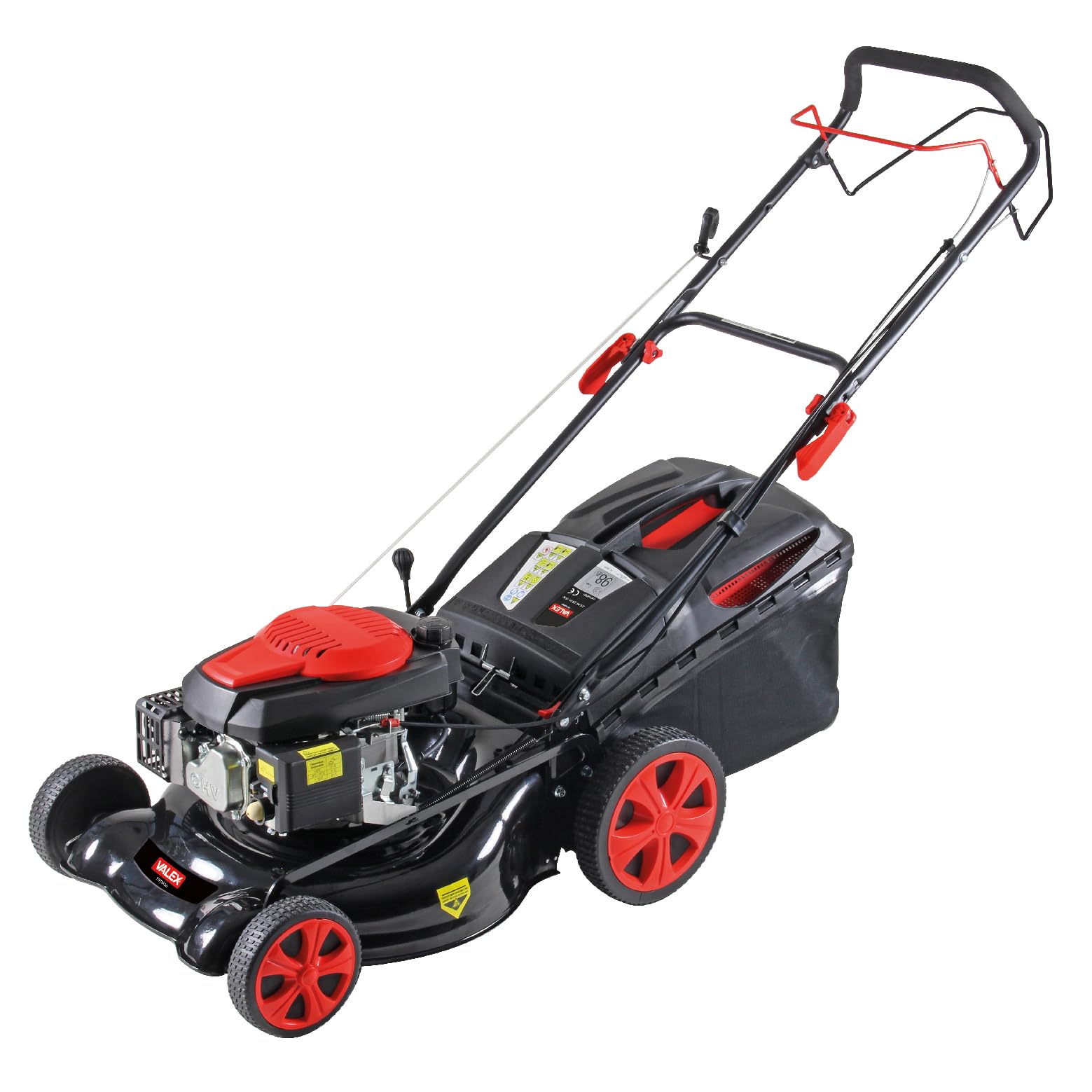 Valex TST5136 Tagliaerba a Scoppio a Trazione 4 in 1, 146cc 3.5 HP, Taglio Ø50cm, Cesto 60L, Mulching