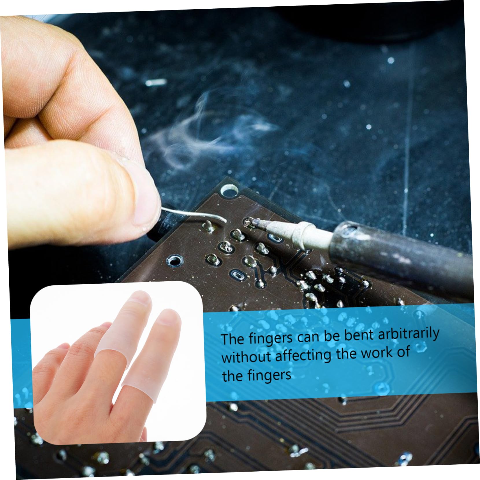 HOMOCONO 8 Pairs Cut Resistant Finger Protectors Sewing Finger Sleeves Silicone