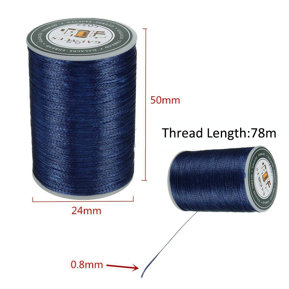 ZHONGJIUYUAN 20 mini rotoli di cuoio cerato filo filo di cuoio artigianale filo filo di cotone filo filo di cuoio cucito strumento fai da te materiale (colore casuale)
