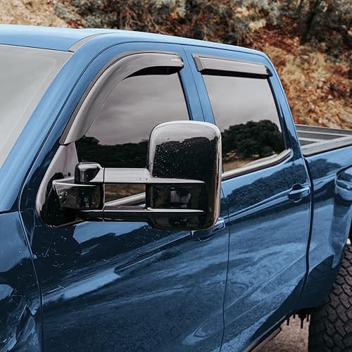 Miniatura 5 de Goodyear Deflectores de ventana inastillables para Chevrolet (Chevy) Silverado 2500HD3500HD 2015-2019 Crew Cab, protectores de lluvia adhesivos,