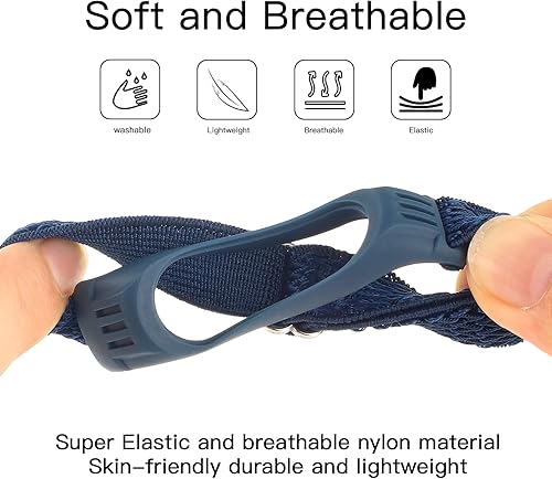 Miniatura 2 de Paquete de 2 Correa elástica ajustable compatible con Xiaomi MI BAND 3456 correa para hombres y mujeres correa deportiva de nailon elástica de