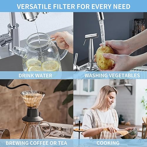 Miniatura 5 de Paquete de 4 filtros para grifos (FR-200, FF-100), repuesto para filtro de grifo Brita, filtro de agua compatible con sistemas de filtración de