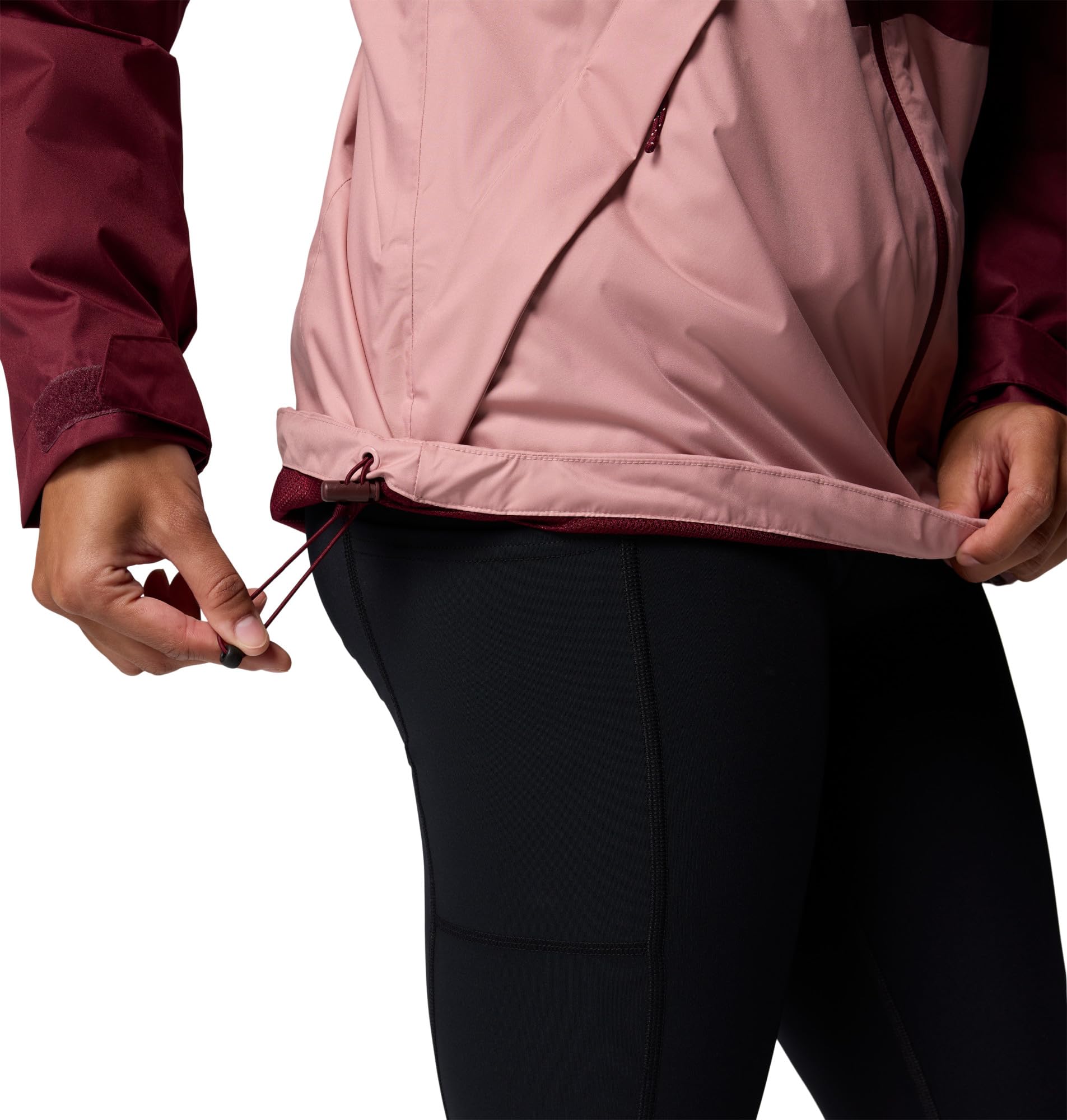 Columbia Damska kurtka Inner Limits 3, wodoodporna kurtka przeciwdeszczowa, bogate wino, gumka do ścierania, różowa, XL