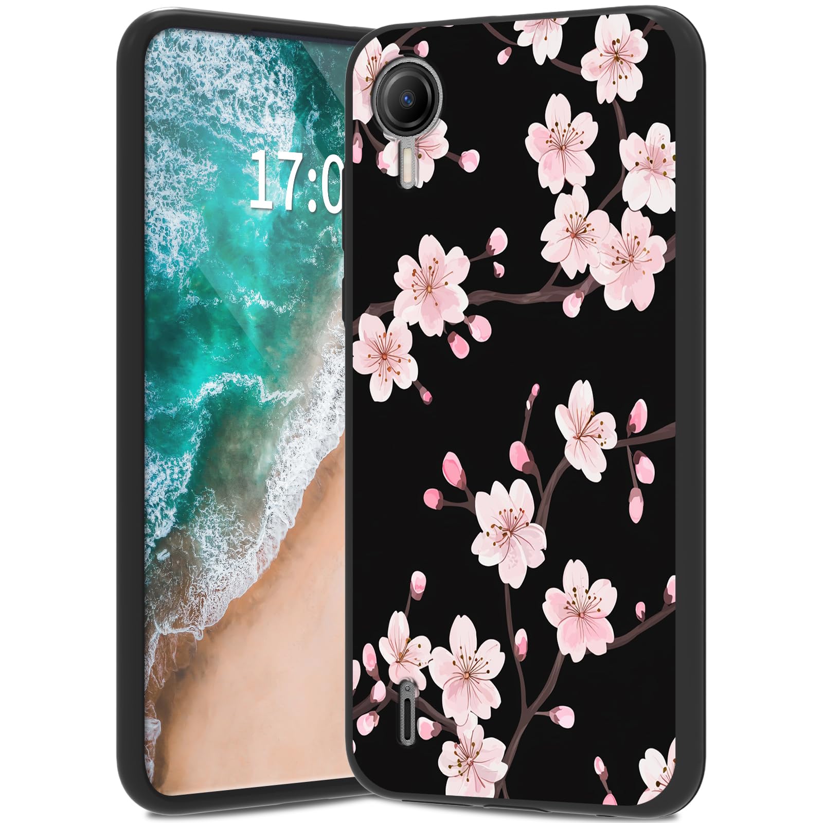 WZCJDHMJ for Cricket Debut S2 Case,AT&T Calypso 4 Phone Case,Flexible Soft TPU Resistant Non-Slip Shock Absorption Silicone Slim Back Case for Cricket