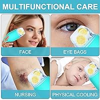 Vista 4 de Rodillo facial de hielo, rodillo de hielo mejorado 2022 para cara y ojos, molde de hielo facial reutilizable a prueba de goteo para el cuidado