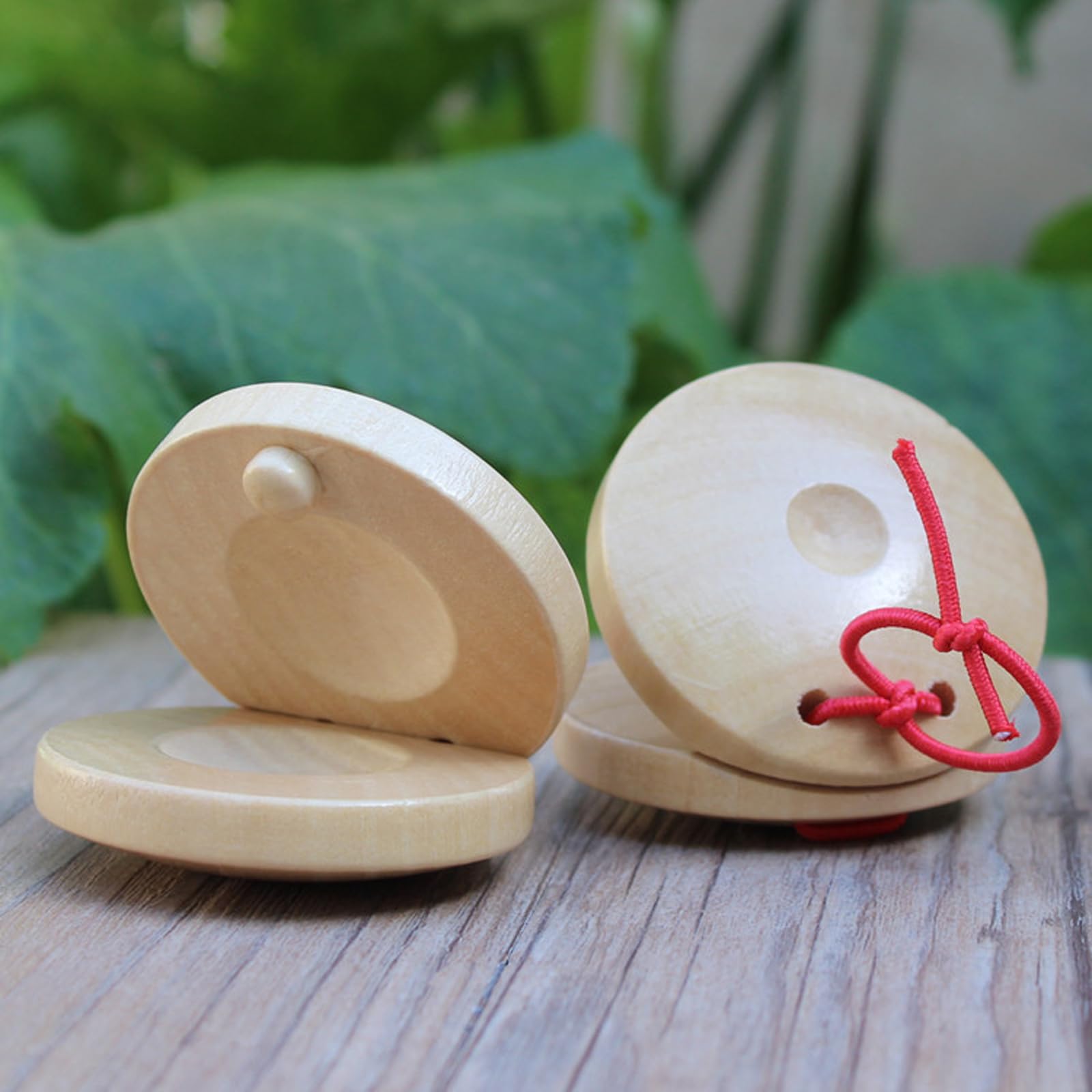 Castañuelas de madera para instrumentos musicales, dedos de adultos (10 unidades)