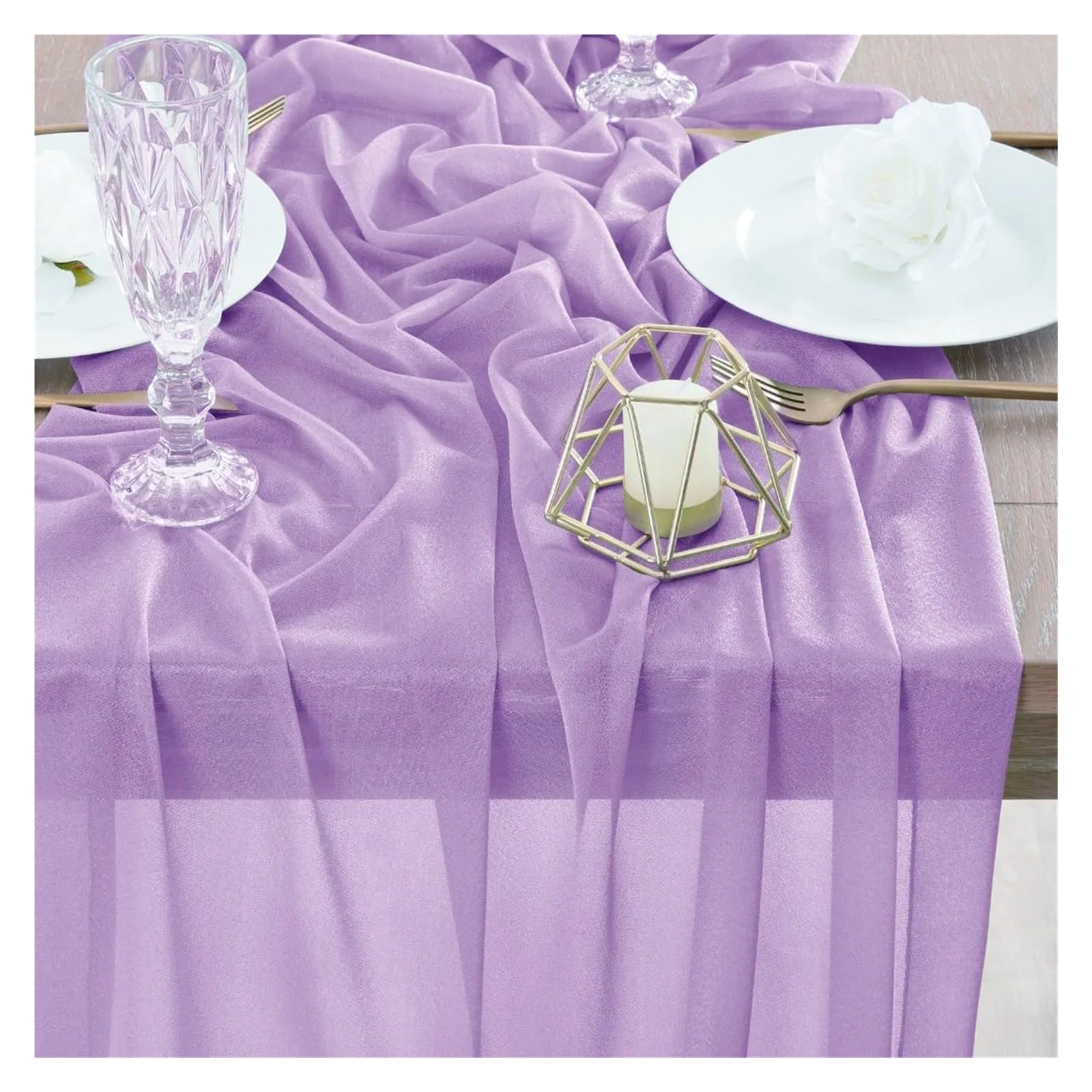 Glitter Gauze Table Runner, Multicolor Chiffon Glitter Gauze Wedding Table Runner 30 cm x 300