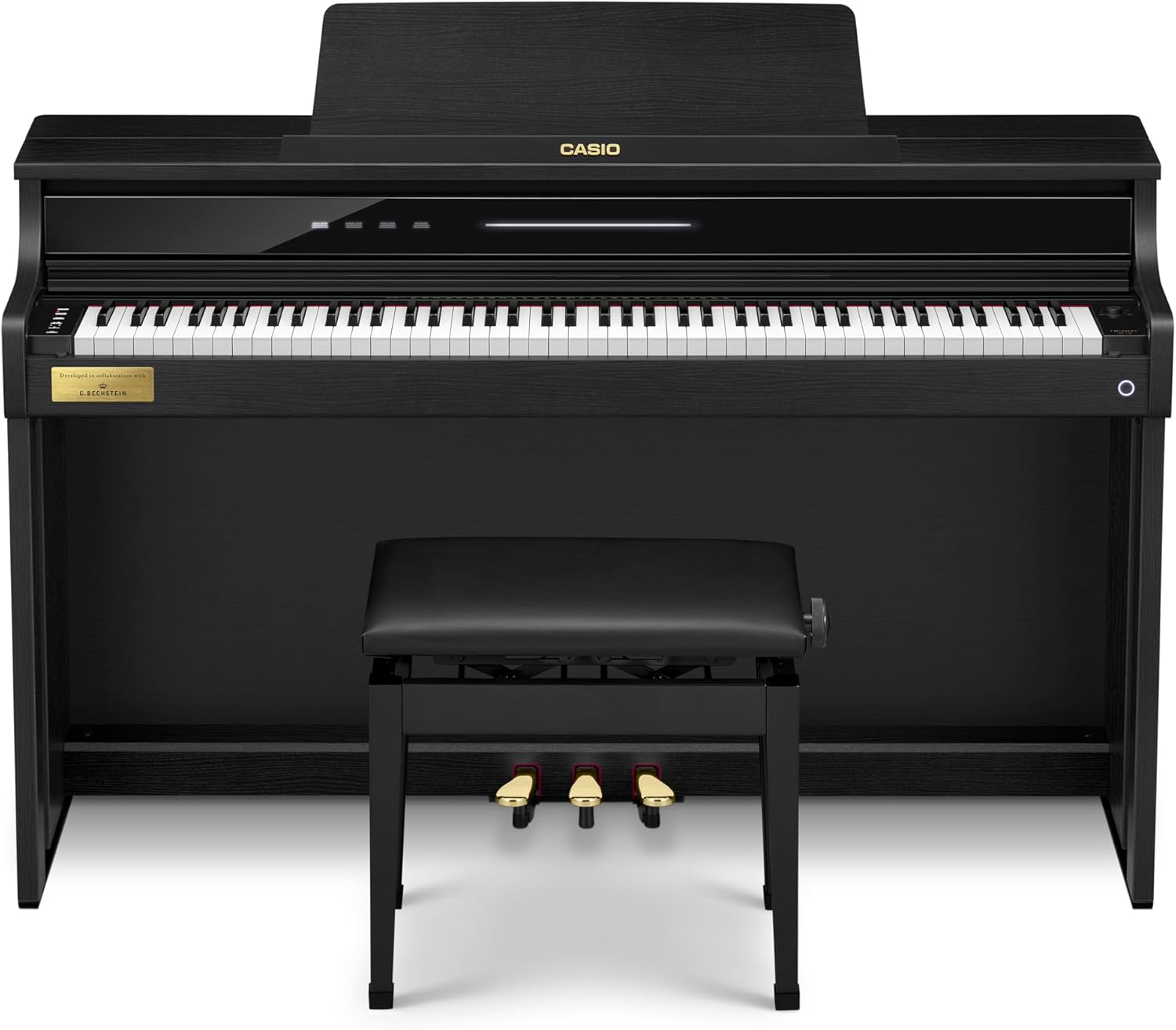 Casio Celviano AP-750 – 88-Key Digital Console Piano | Smart Hybrid Hammer Action Keyboard CELVIANO Edition | 39 Built In Tones | Black