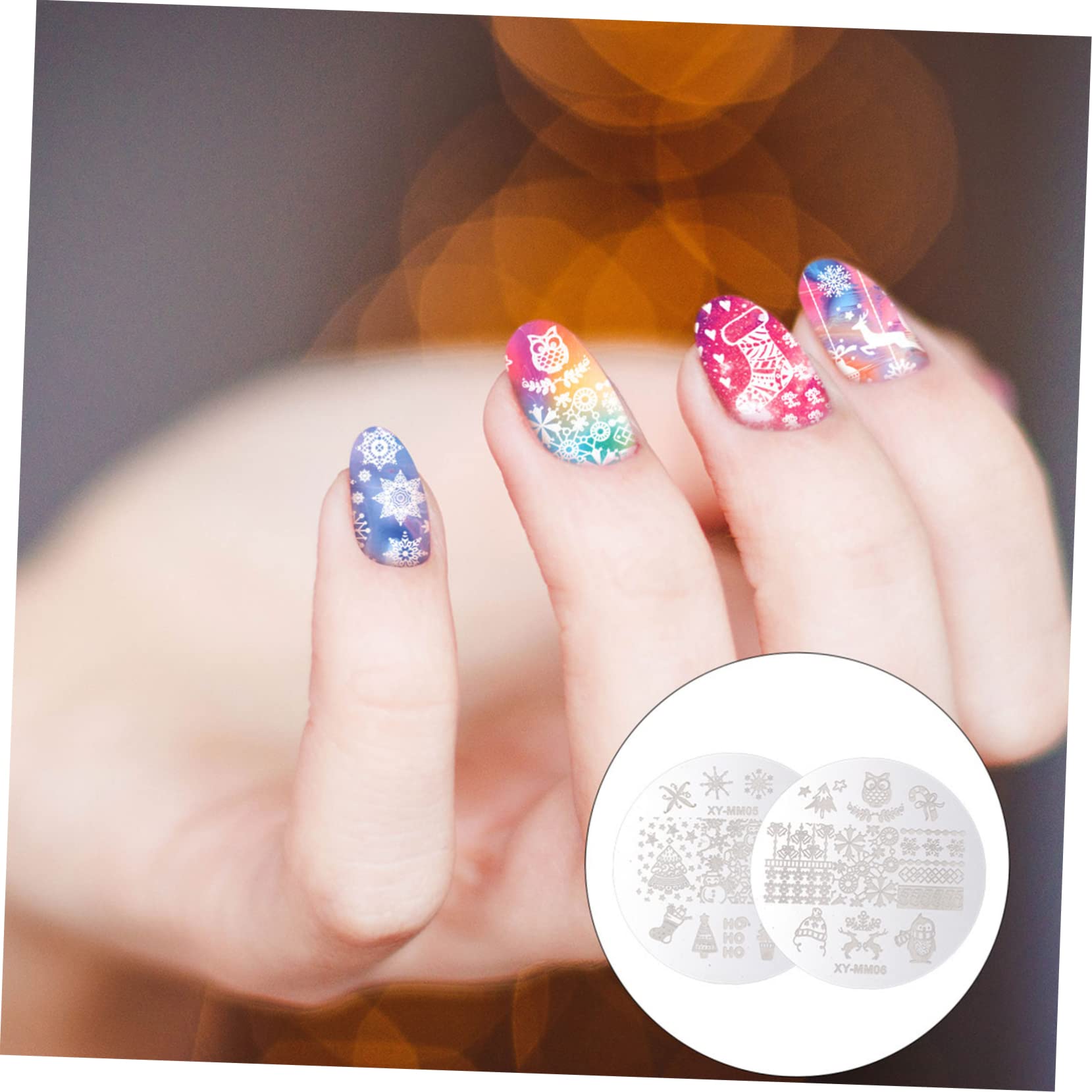 Healeved 30piezas Placas De Estampado De Uñas Para Arte De Uñas De Navidad Plantillas De Manicura Duraderas y Creativas Para Profesionales y Principiantes