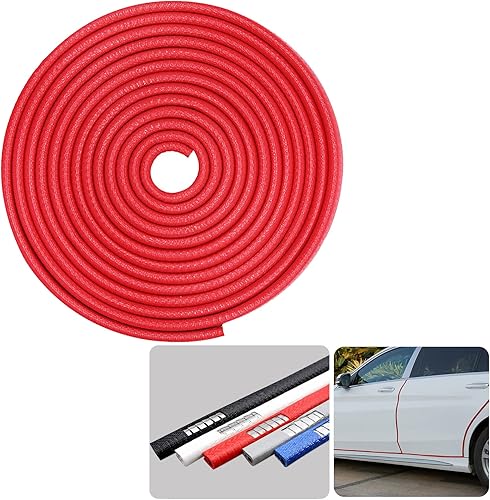 TRNOI Protectores de borde de puerta de automóvil de 16 pies (16.4 ft), protector de goma en forma de U, protector de sello de goma para la mayoría